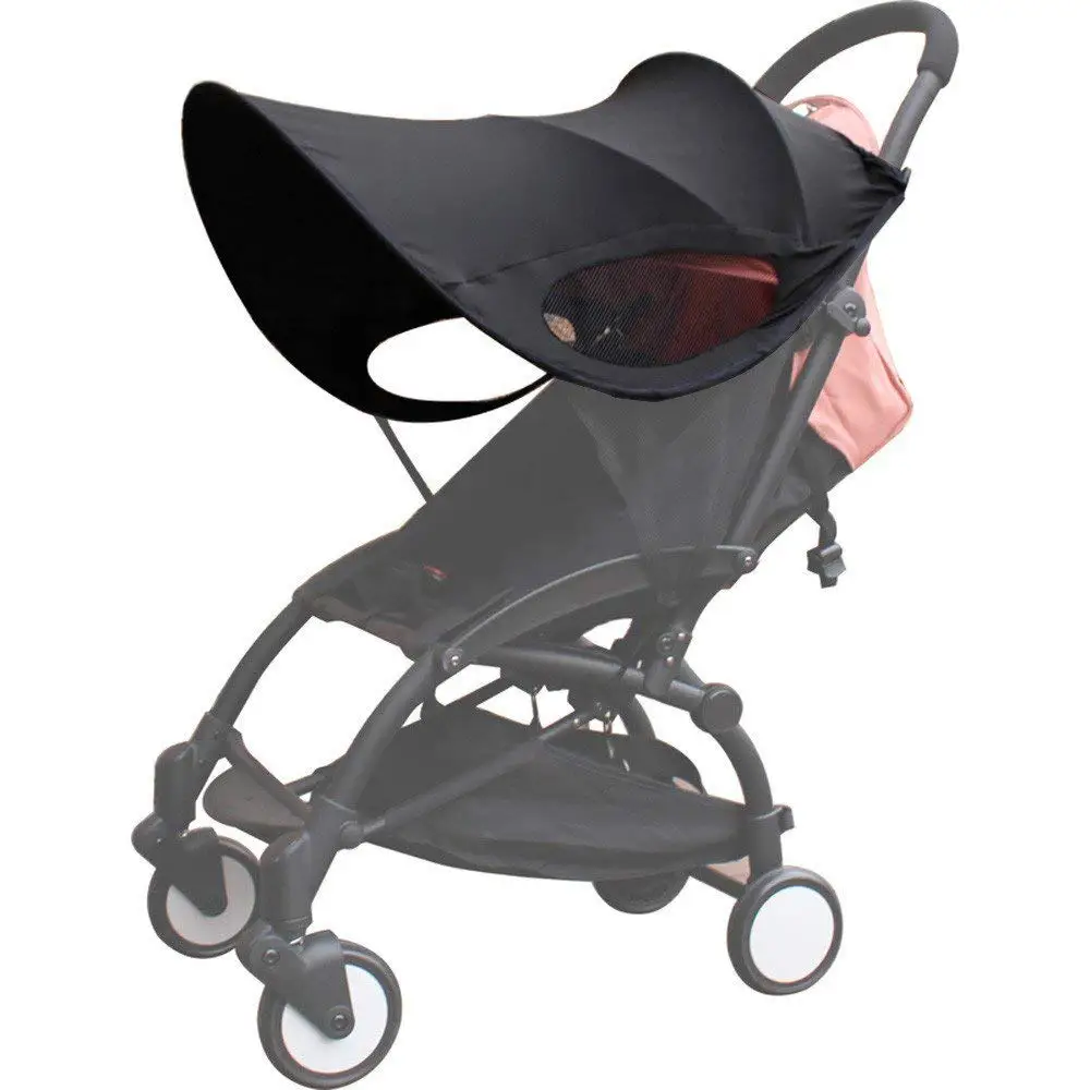 

Baby Stroller Sun Shade Sun Protection Pram for Strollers Car Pushchair Buggy Sunshade Parasol Sun Rain Canopy Cover Protection, Black