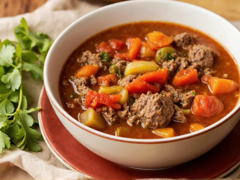 Perfect Vegetable Beef Soup with Ground Beef Recipe