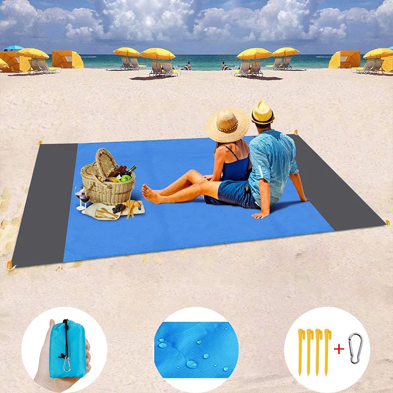 

Waterproof Pocket Beach Blanket Folding Camping Mat Mattress Portable Lightweight Outdoor Sand Picnic Mat