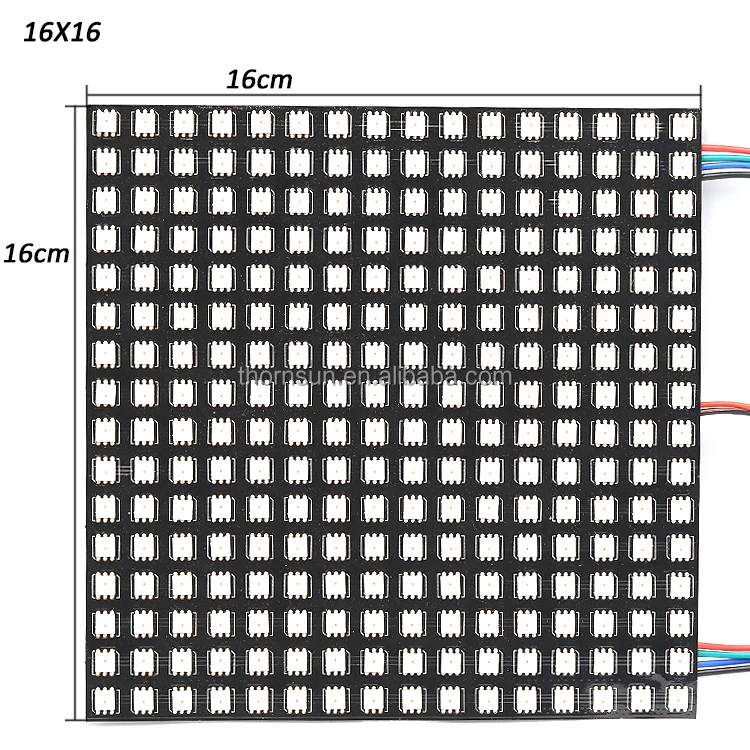pantalla rgb matrix P10 addressable flexible apa102/sk9822 5050 RGB 16x16 8x32 pixels LED matrix arduino