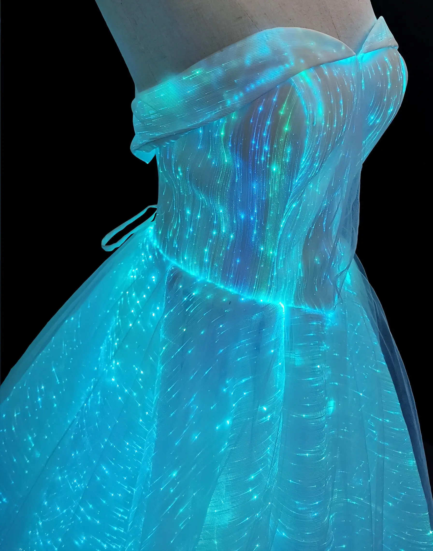 塑料纤维 opitc 直径 led 俱乐部婚礼晚礼服为派对发光