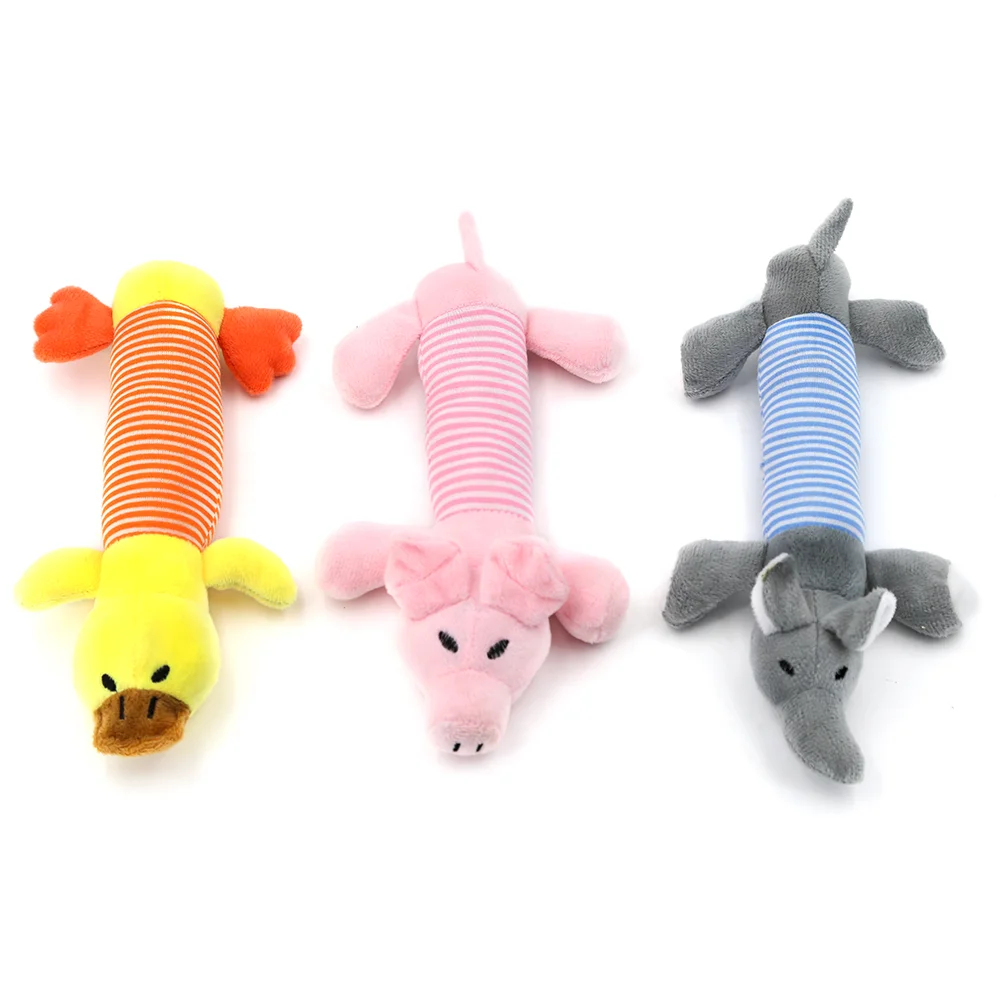 

Wholesale 2021cute animal shape pet plush toys durable pet dog interactive squeaky chewing toys