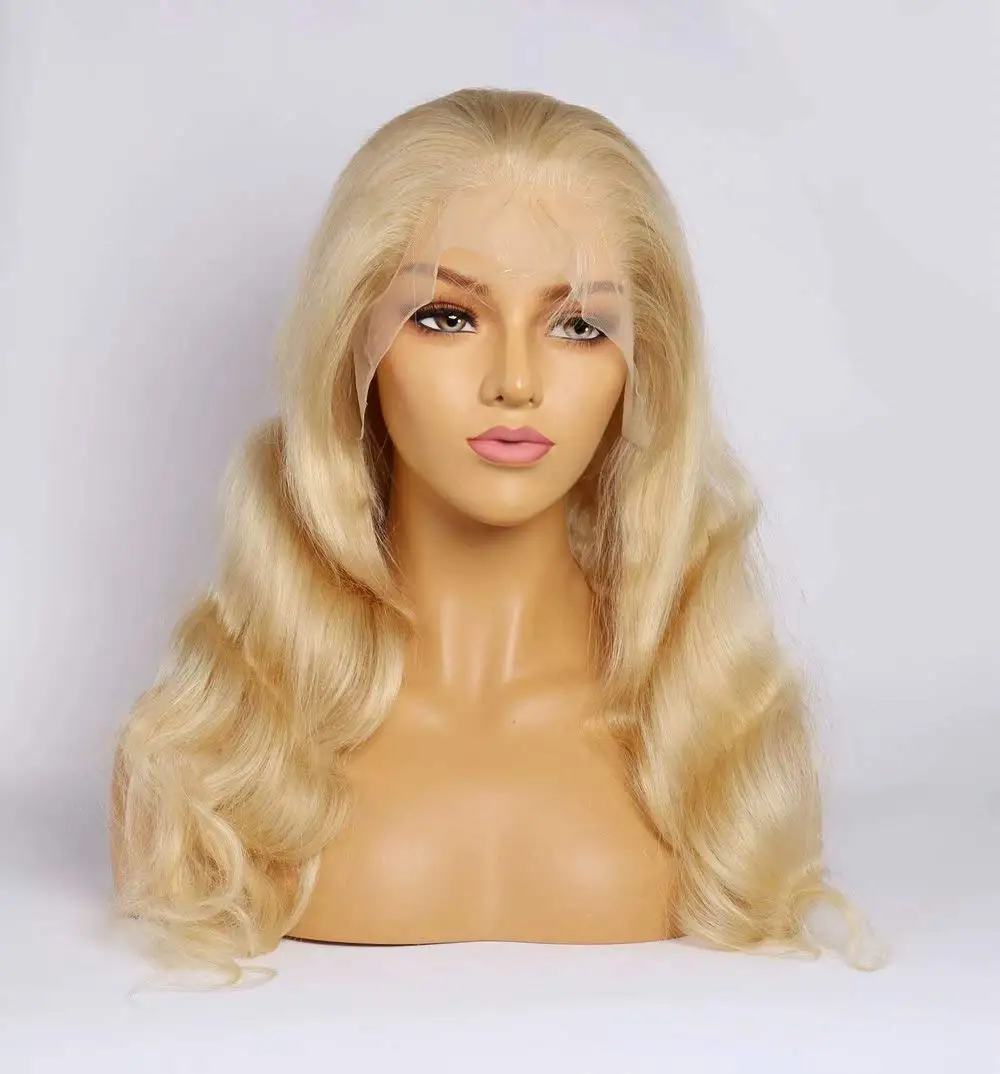 

Factory cheap 30inch frontal wig blonde lace wig blond human hair lace hd 613 transparent lace front wigs with baby hair