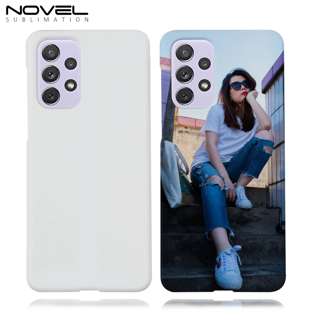 

For 3D Samsung Galaxy A73 Paper Cases 3D Sublimation Blanks High Quality Waterproof Hard Mobile Phone Cover, White