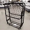 single folding metal bed ,fold away steel spring bed frame