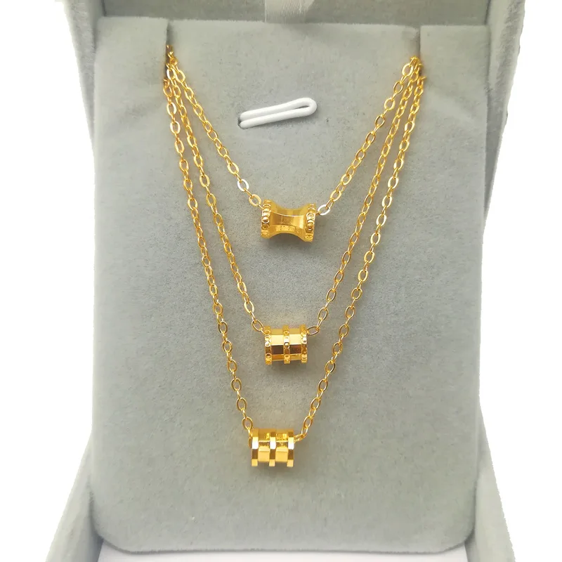 

Variety of Gold-plated Fashion Simple Clavicle Chain Golden Necklace Brass Gold-plated Set of Ornaments Jewelry Set for Women