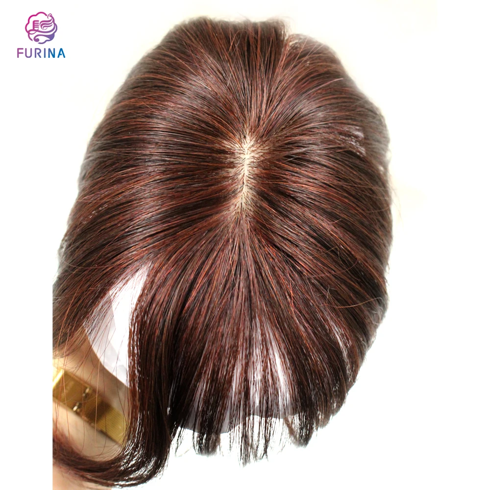 

Hot sell China wig silk base virgin european hair replacement 5*8 All handmade silk base hair topper for women, Pic showed/pure color/ombre color