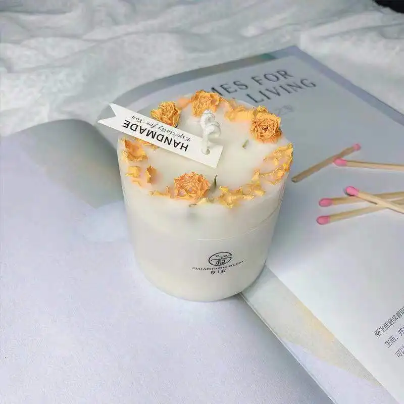 
botanical candles crafty soy wax scented candle flower candle gift box 