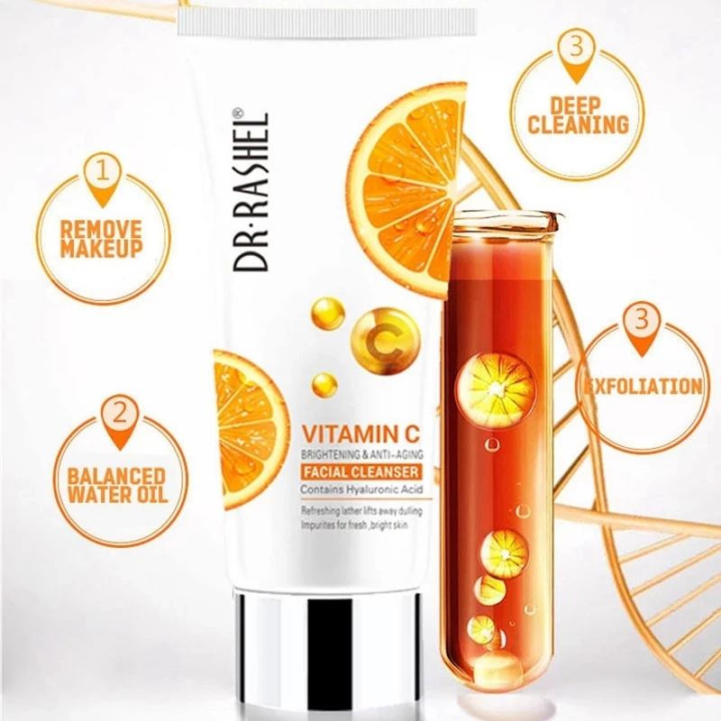 

Wholesale gentle moisturizing Whitening Vitamin C men's face wash