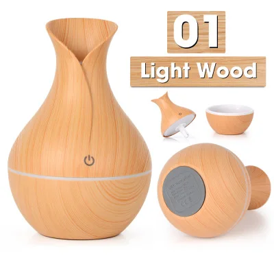 

Wooden Led Lights Humidifiers and Ultrasonic, Fragrance Essential Oil Aroma Air Diffuser