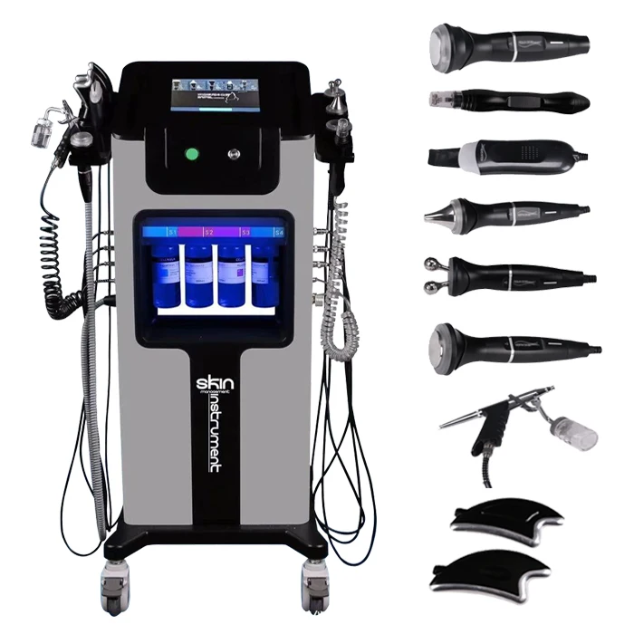 

Multifunctional Hydro Oxygen Facial Aquafacial Water Peel Beauty Equipment machine for facial deep cleaning, Black