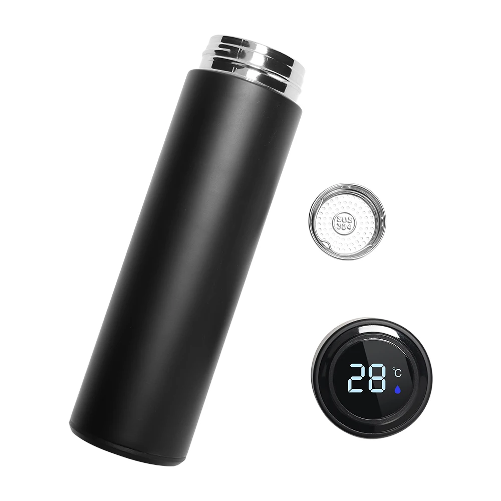 

Factory Custom Sport Double Wall Vacuum Stainless Steel smart Vacuum water bottle With Thermometer