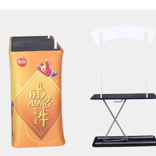 

trade show portable lift popup promotional polyester counter display stand