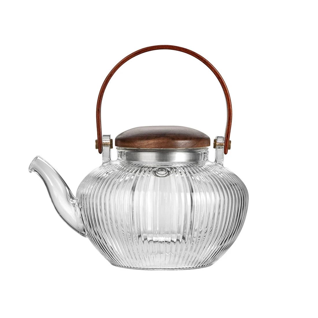 

Japanesestyle vertical pattern glass loop-handled teapot electric ceramic stove tea making Kung Fu teapot