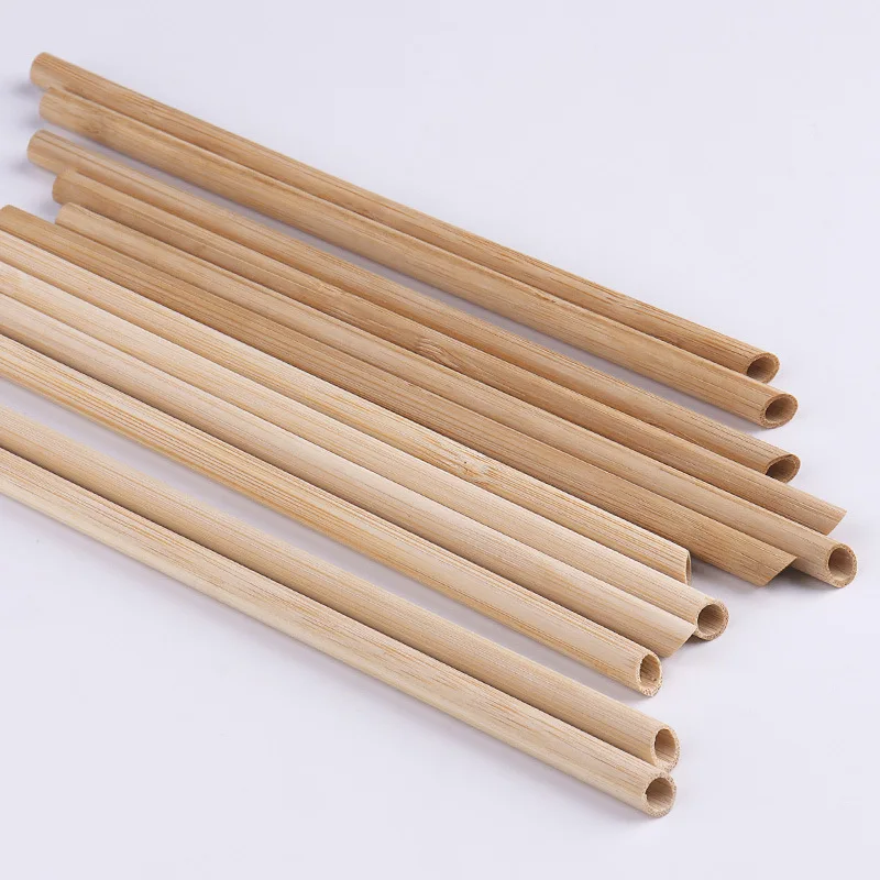 

Organic High Quality 100% Eco-friendly Natural Bamboo Drinking Straw, Light and deep for choice