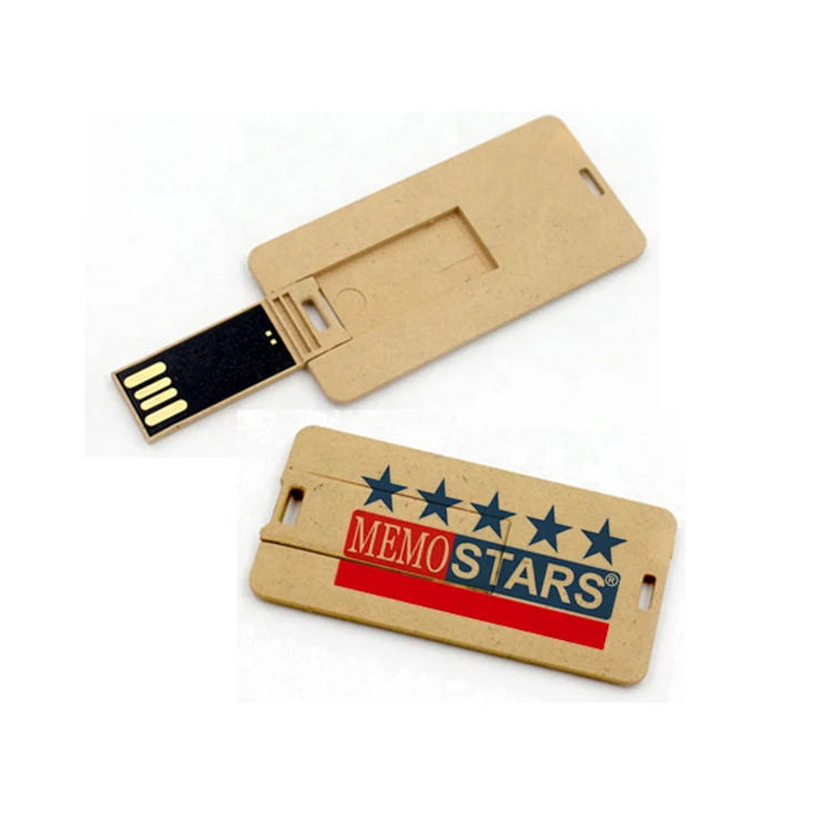 

Eco-friendly Degradable fiber mini card USB flash drive memory stick pendrive with customized logo for promotion