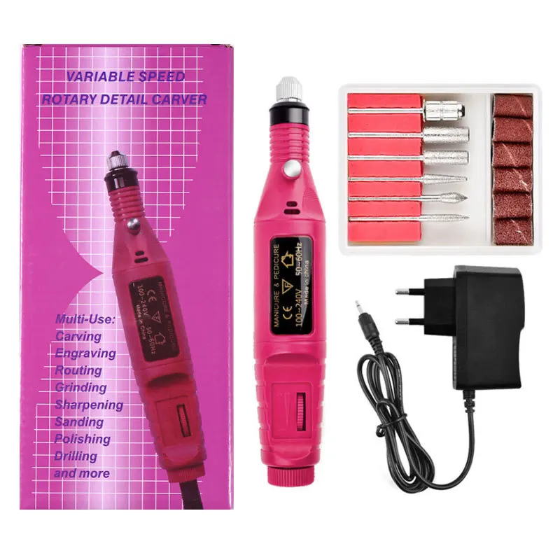 

1 Set Professional Electric Nail Drill Machine Manicure Machine Pedicure Drill Set Ceramic Nail File Nail Drill Equipment Tools