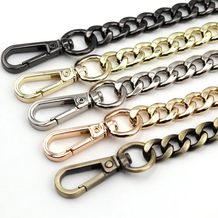 

120cm Handbag Belts Women Messenger Purse Bag Accessories Hardware Handbag Chain Strap, Gold/silver/gun/bronze