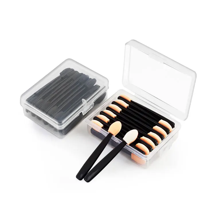 

1-6-7 disposable cheap eyeshadow eye shadow applicator, White and coffee/black