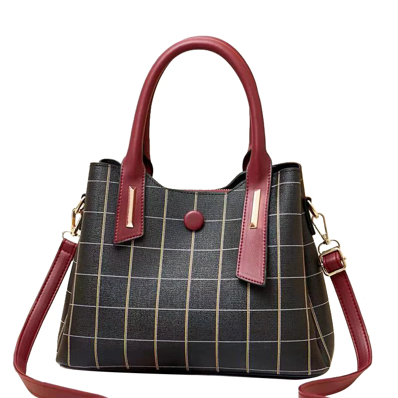 

DL089-26 Guangzhou factory wholesale cheap leisure women's bag pu leather handbag handbags, Black....