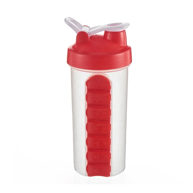 

BPA Free Pill Organizer Shaker Water Bottle with Pill Box, Custom color