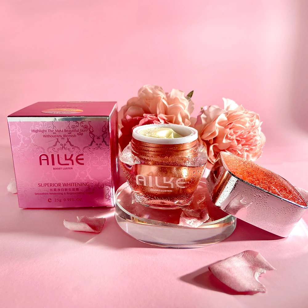 

Ailke Perfect Rose Pink Superior Whitening Firming Face Repair Night Cream, White