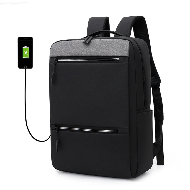 

2020 business travel school black backpack smart backpack bag men laptop backpack with usb port, Gray/black/blue/red/purple