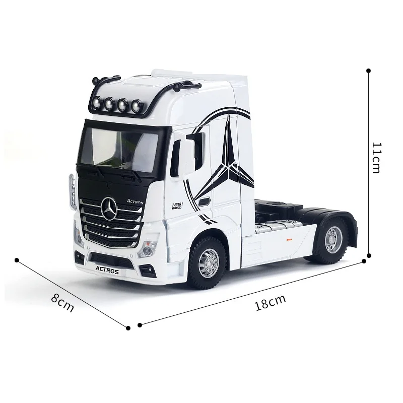 

NEW!! HENGTENG 1:32 Benz Truck Trailer Head Model Pendulum Sound And Light Function