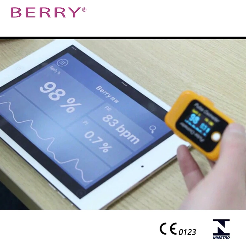 
CE OLED display Fingertip omron Bluetooth Pulse Oximeter 