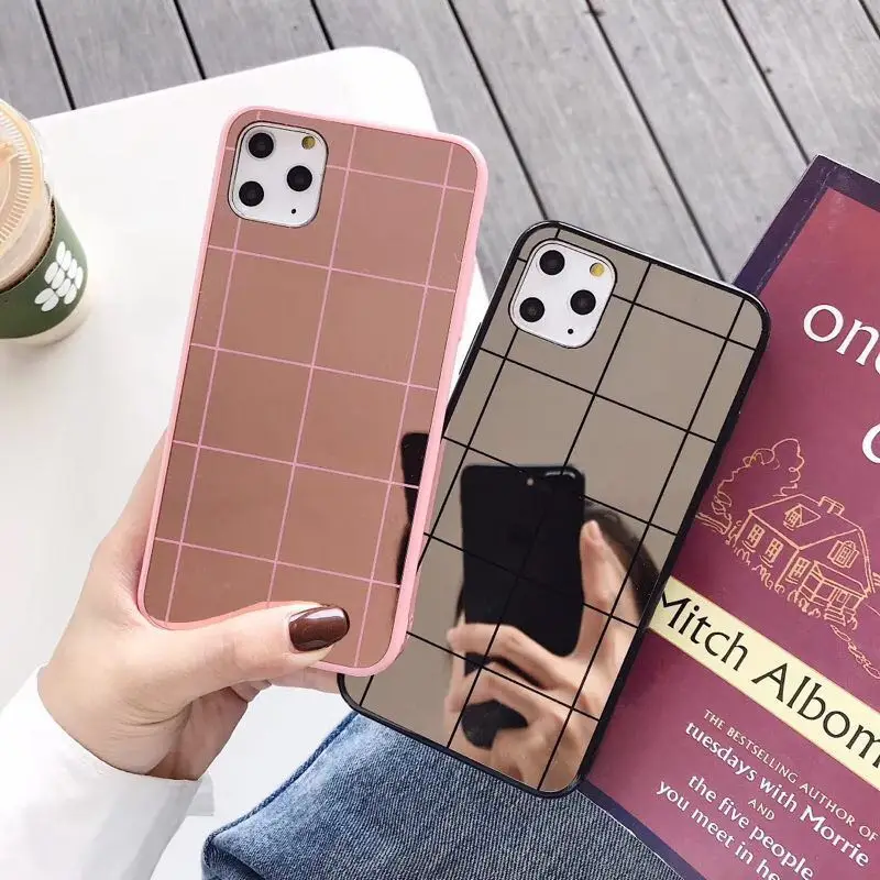 

Korea Little Love Heart Makeup Mirror Phone Case for Iphone 11 Pro Max 7 8 6sPlus Xs Max Glitter Soft Silicon Back Cover Case