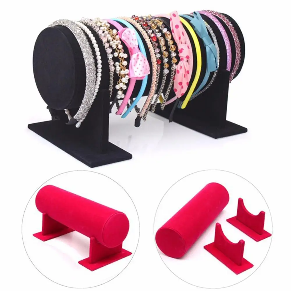 

Velvet Separate Detachable Headband Hair Hoop Hairband Hair Clasp Holder Display Stand Rack Organizer, As the picture shown