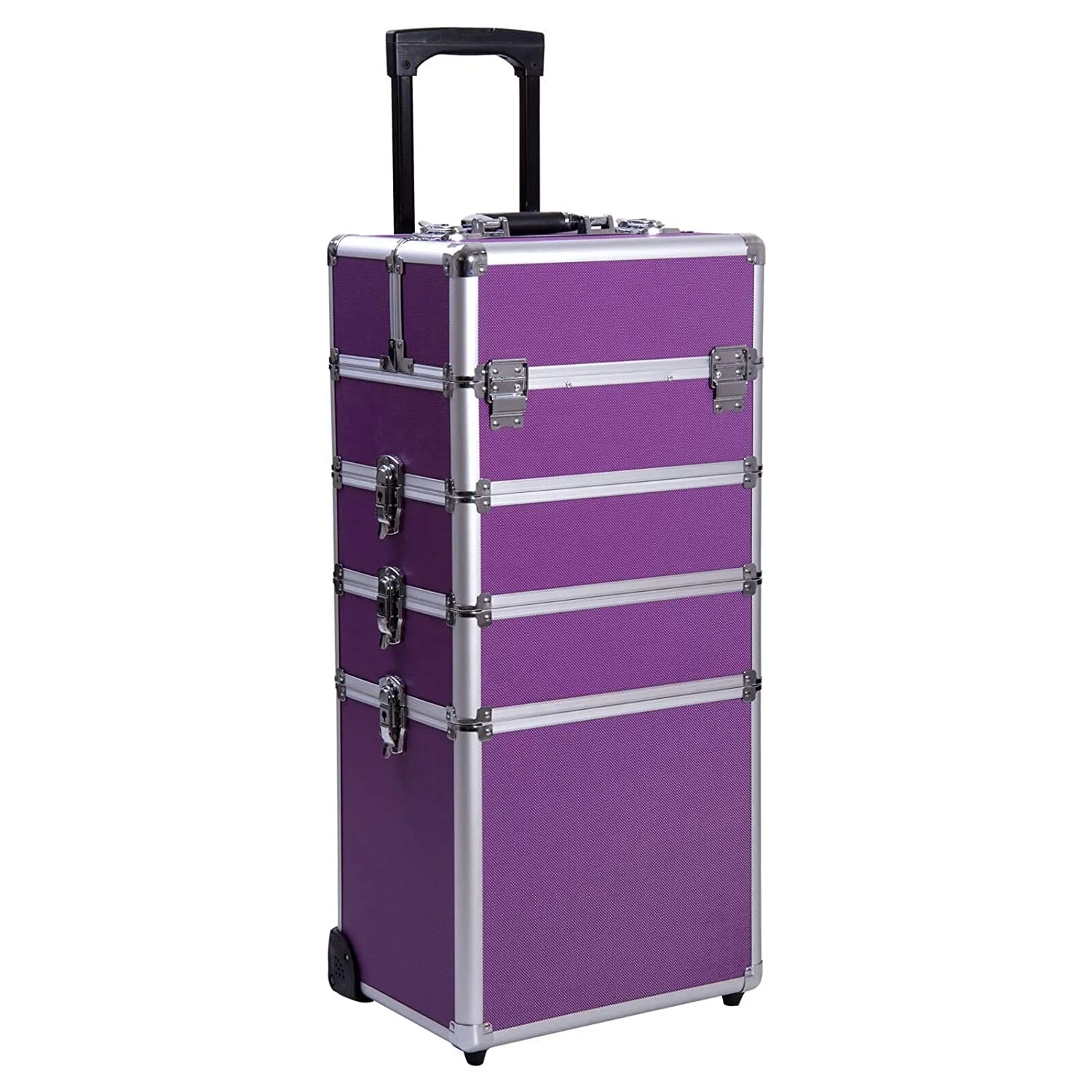 

Rolling Organizer Trolley Led Makeup Roll Caddy Tool Up Mirror Suitcase Make With Light Cosmetic