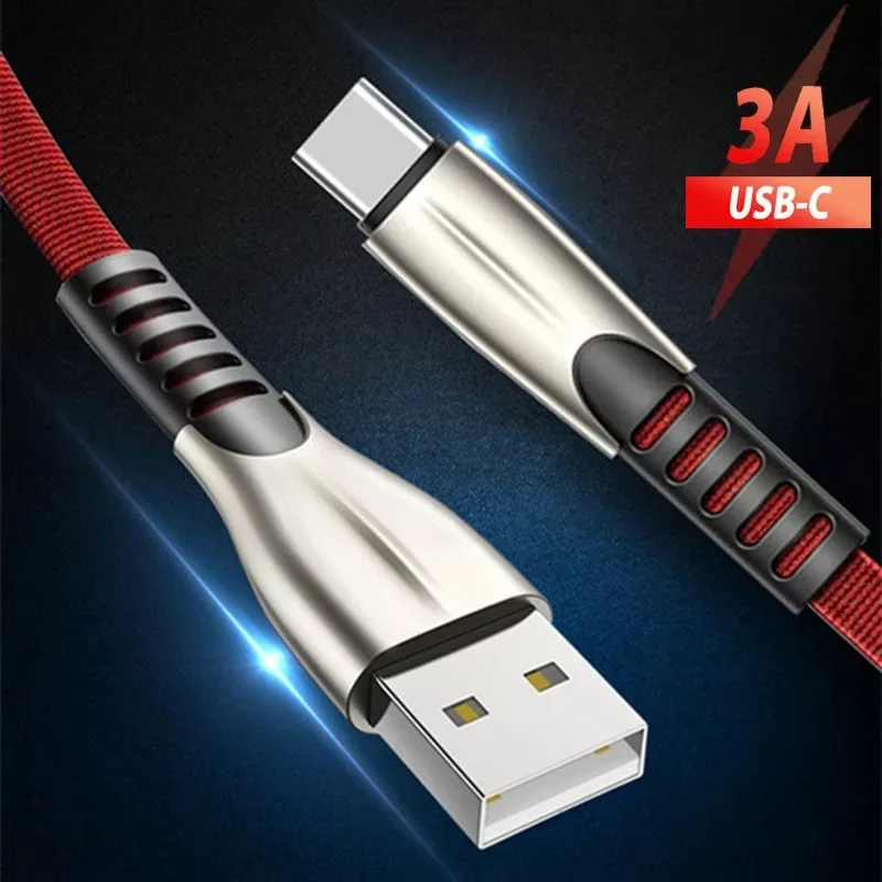 

30% Off Jean 3A Fast Charging Micro USB Cable Android Type C Data Transfer Cable for Mobile Phone, Green, red, purple, pink, yellow