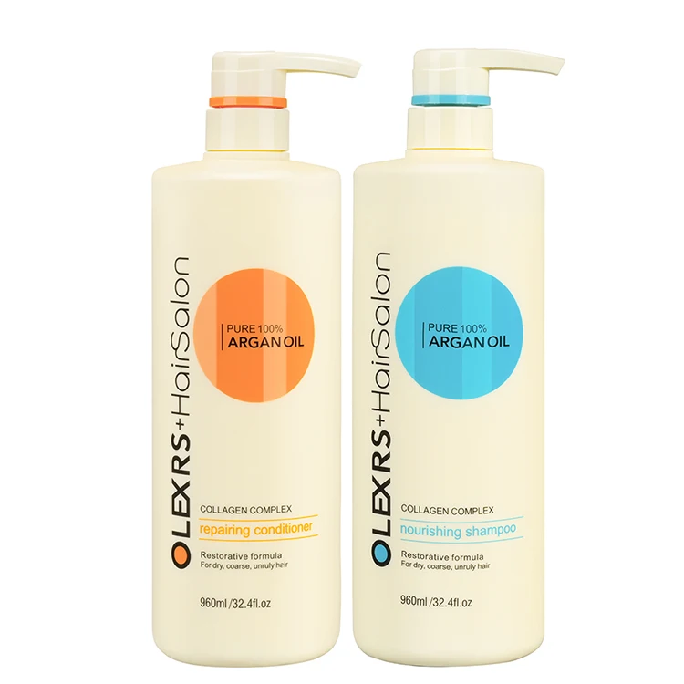 

High Quality Private Label Sulfate Free Organic Argan Oil Nourishing Hair Shampoo And Conditioner