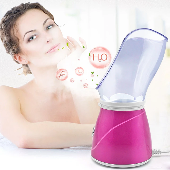 

Home Sauna SPA Hot Mist Face Moisturizing Humidifier Nano Ionic Facial Steamer, Purple, pink, gold