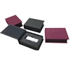 Luxury Cardboard Paper Linen Texture Foil Stamping Design Small Case USB Gift Box Paper Packaging