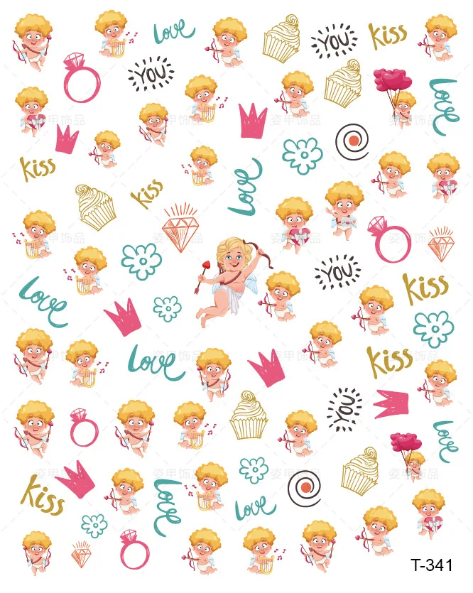New Arrivals Diy Rose Cupid Love Valentine's Day Theme Waterproof Wedding Graffiti Nail Art