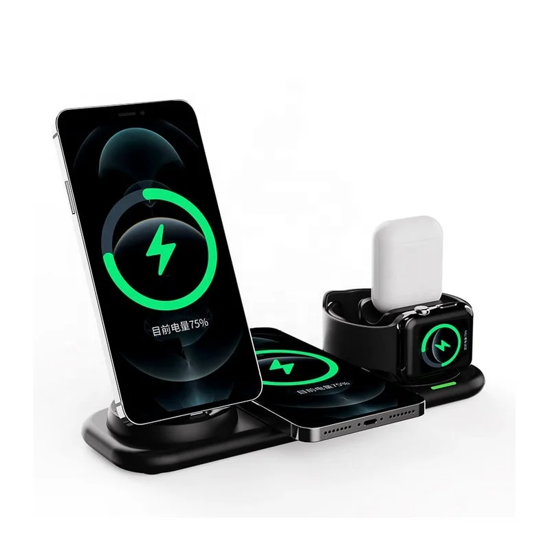

Amazon Best Sell Multifunction 6 In 1 Wireless Charger Portable 20W Charger Stand Fast Phone Wireless Charging For Mobile Phones, White, black, pink