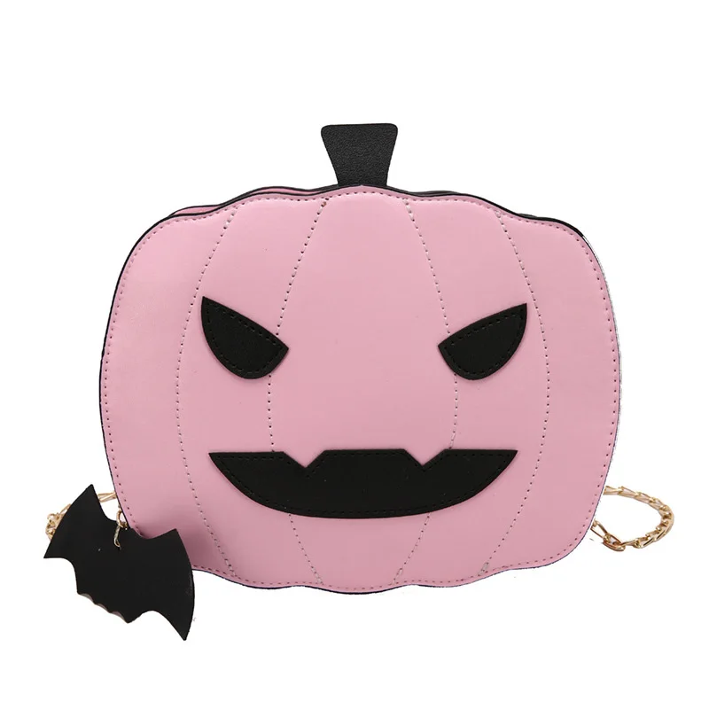 

OXGIFT Wholesale pink pumpkin halloween purses and handbags women hand bag