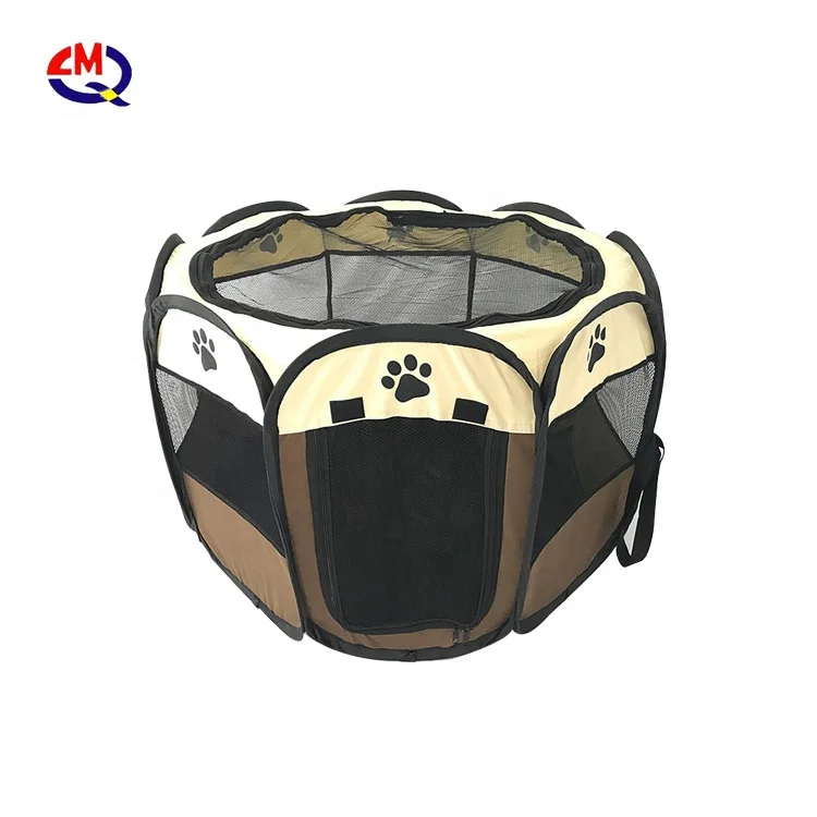 Portable foldable indoor and outdoor fabric dog cat pet playpen with Eight Panels