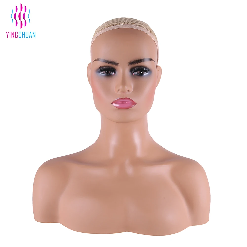 

Female realistic makeup mannequin head, As your demand