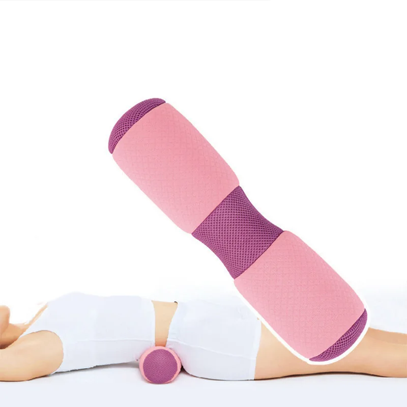 

Fitness exercise massage body shaping health Neck Back Waist Stick Yoga Pillow, Pink