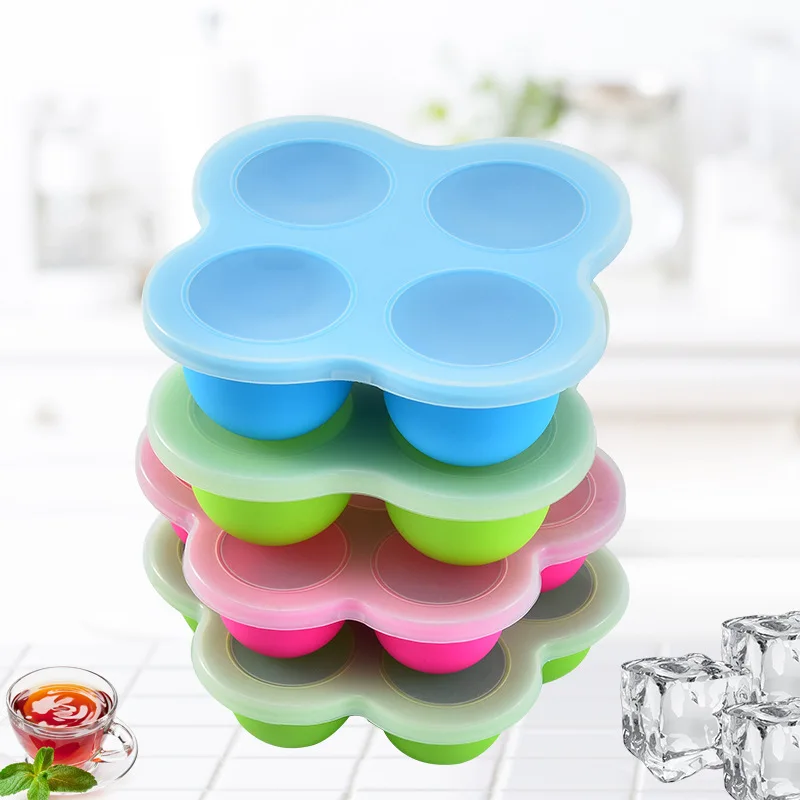 

Silicone Baby Food Storage Tray- 7 Holes Baby Food Freezer Trays Box with Lid