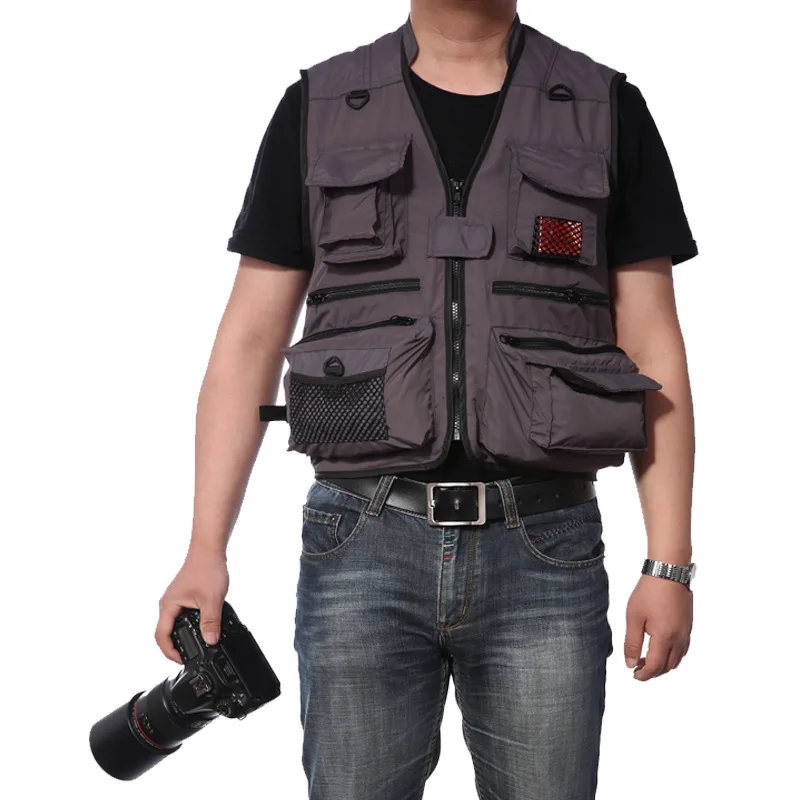 

Free Shipping Men Women's Large Size Multi-pocket Fishing Vest Camping Hiking Breathable Detachable Quick Dry Mesh Waistcoat