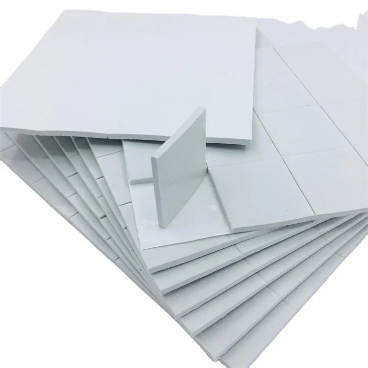 

Free Sample Wholesale 15*15*4+1MM White EVA Rubber Self Adhesive Foam Glass Separator Pads