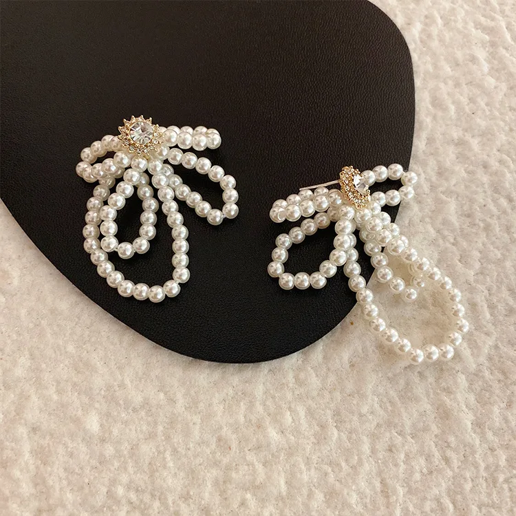 

Super fairy temperament creative retro pearl tassel ear stud