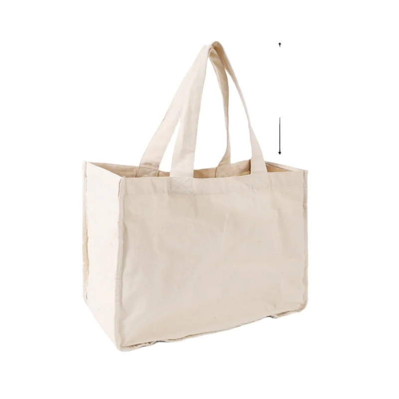 

Reusable Shopping Vegetable Storage Bags Zero Washable Canvas Tote Organic Cotton Cloth Bags Eco-Friendly, Natural