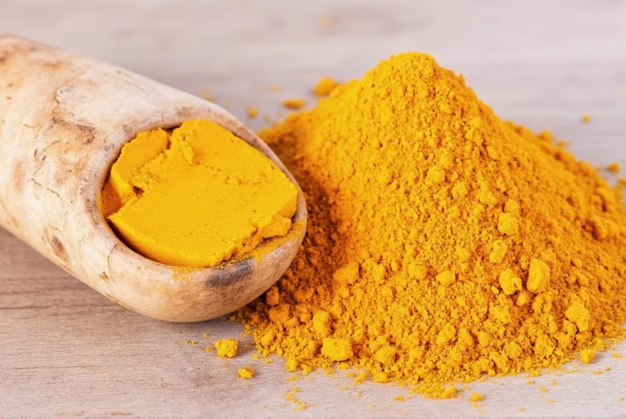Organic turmeric powder with certification labels and testing documentation