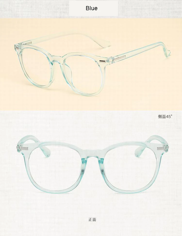 
15992 new arrival colorful classic frame anti blue light blocking computer reading glasses eyewear for women girls 