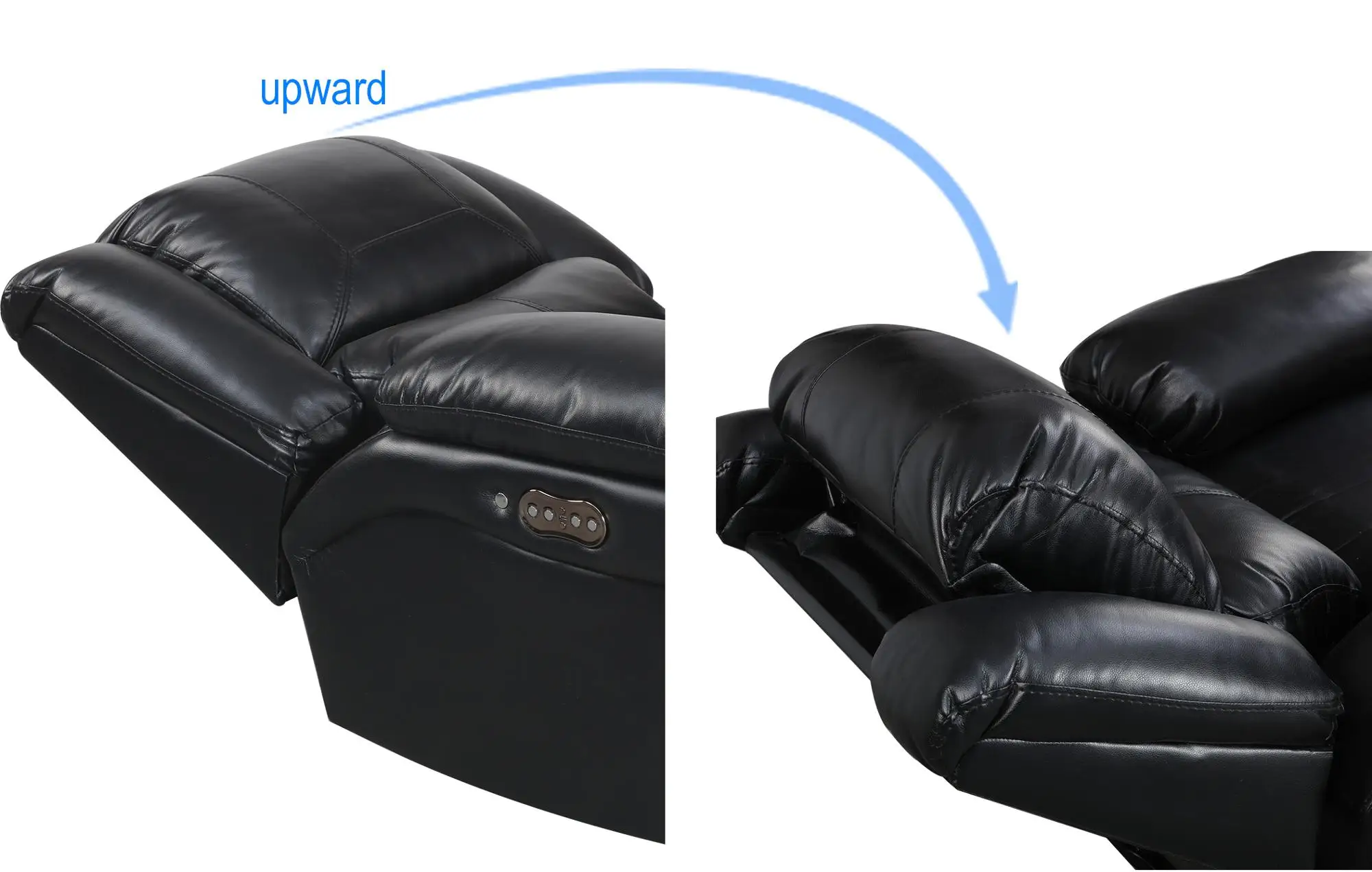 China Zhejiang Smart Recliner Leather Sofas Living Room Modern